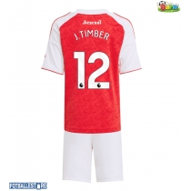 Arsenal Jurrien Timber #12 Hjemmedraktsett Barn 2025-26 Kortermet (+ Korte bukser)